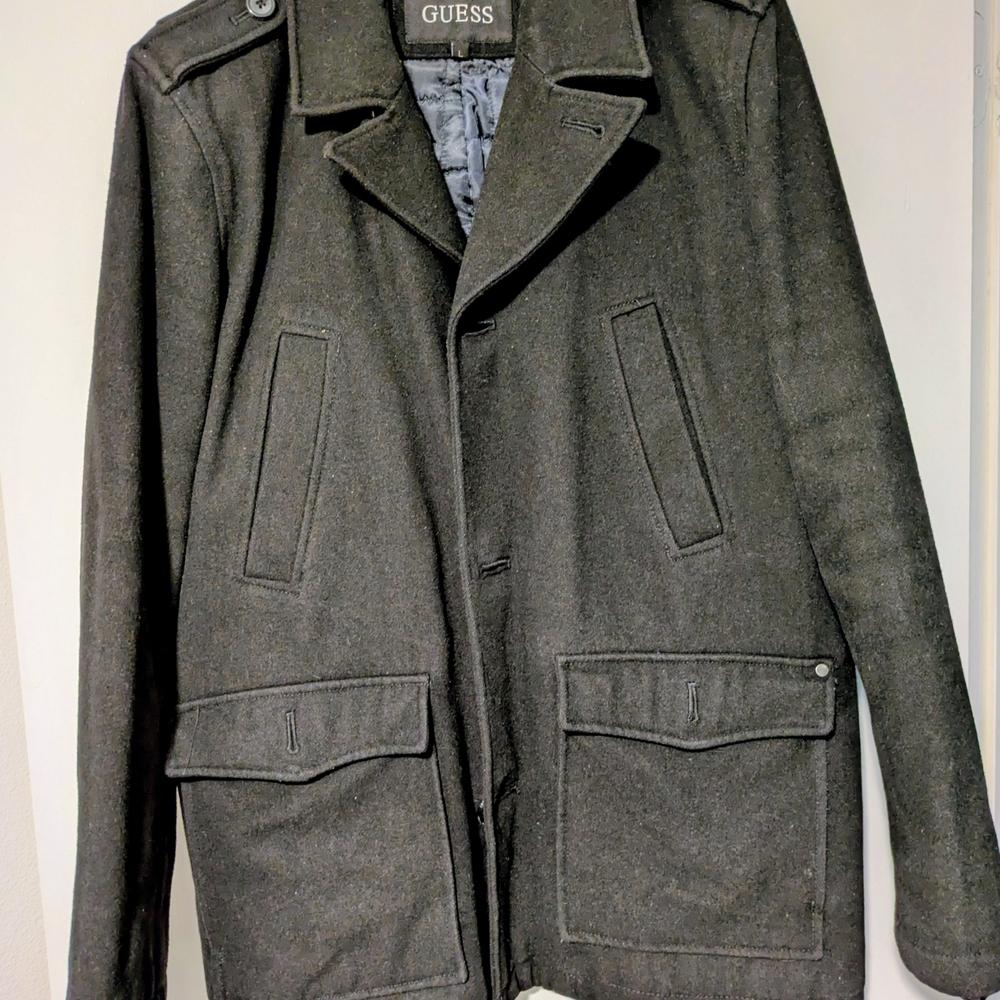 GUESS Black Military Field Jacket
